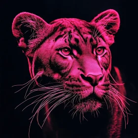 Neon Panther Art