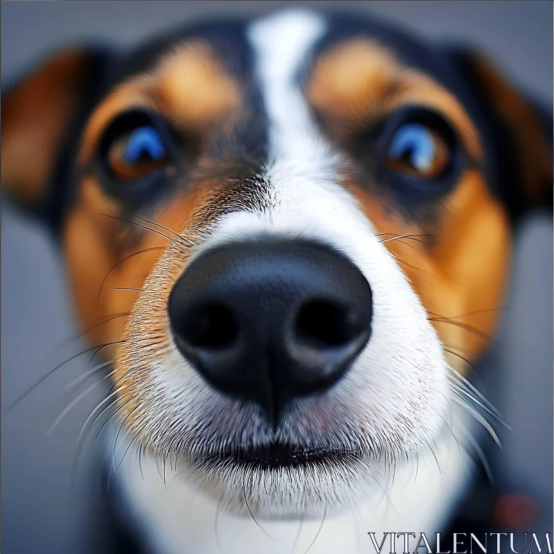 Detailed Canine Portrait Emphasizing Muzzle AI Image