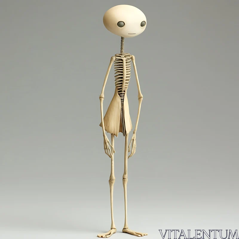 AI ART Stylized Anatomical Skeleton Art Piece