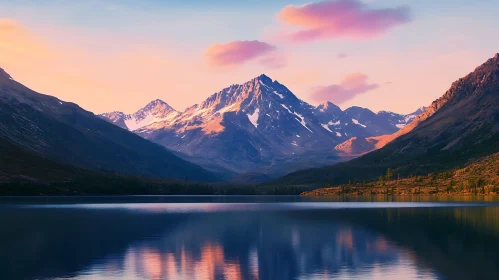 Tranquil Mountain Lake Reflection