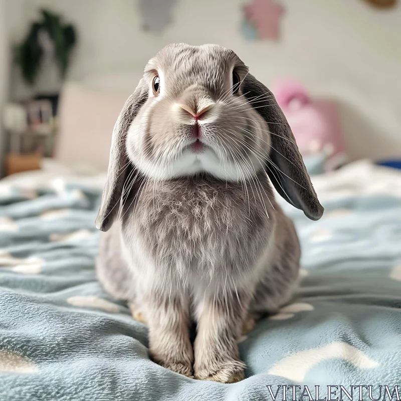 Charming Bunny Portrait AI Image