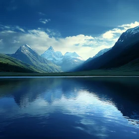 Tranquil Mountain Lake and Peaks