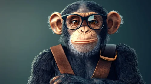 Intelligent Chimp with Glasses