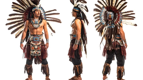 Man in Native American Costume