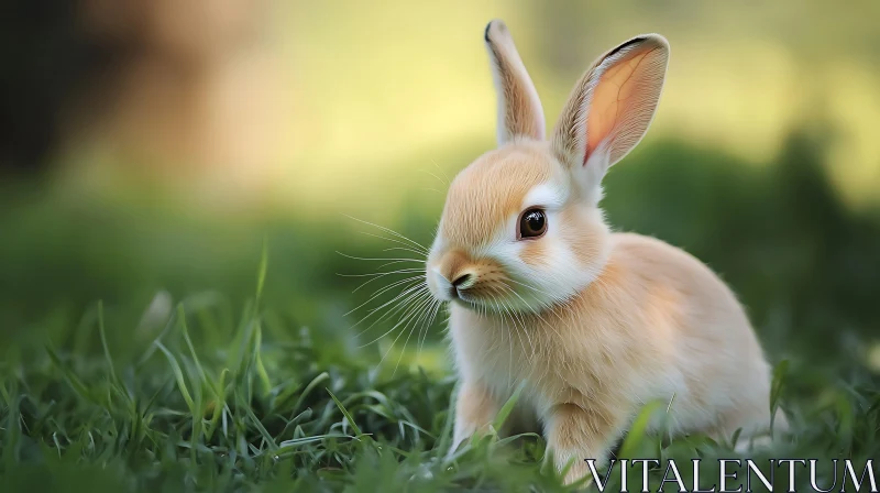 Adorable Rabbit in a Meadow AI Image