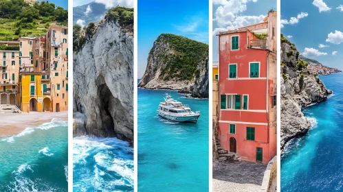 Colorful Coastal Scenes: A Travel Collage