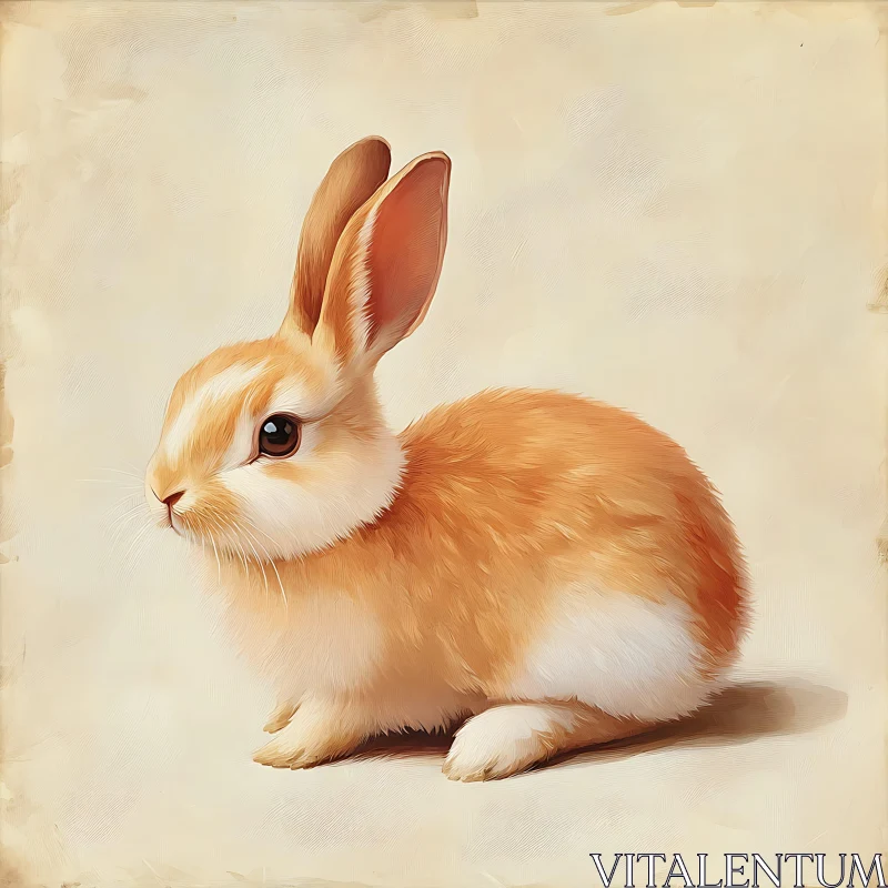 Charming Bunny Artwork - Animal Illustration AI Image