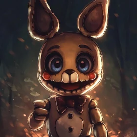Animated Toy Rabbit with Bowtie