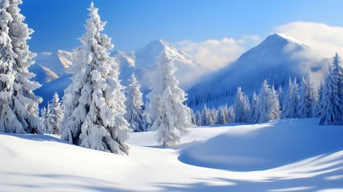 Winter Wonderland Mountain Scenery