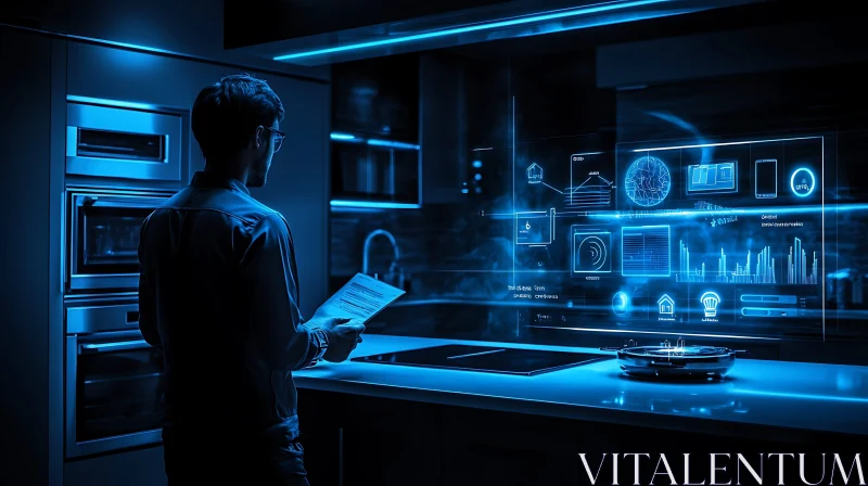 Futuristic Kitchen Technology AI Image