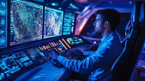 Man at the Cyber Control Station