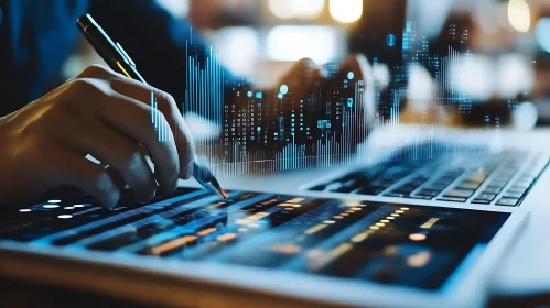 Digital Charts on Laptop