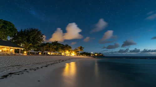 Nighttime Serenity on the Shoreline