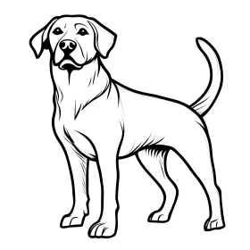 Canine Outline Illustration