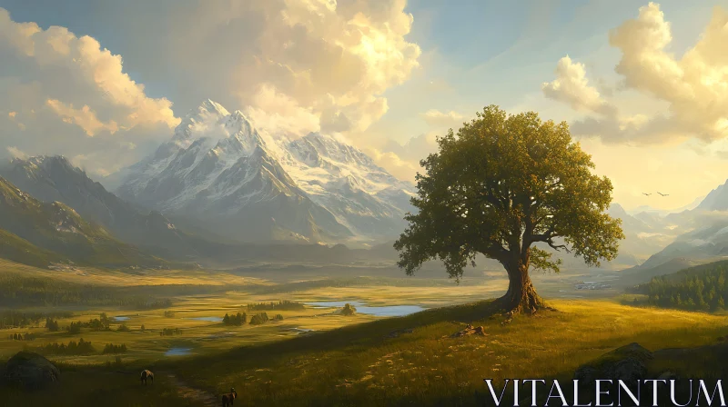 AI ART Mountain Vista and Lone Tree