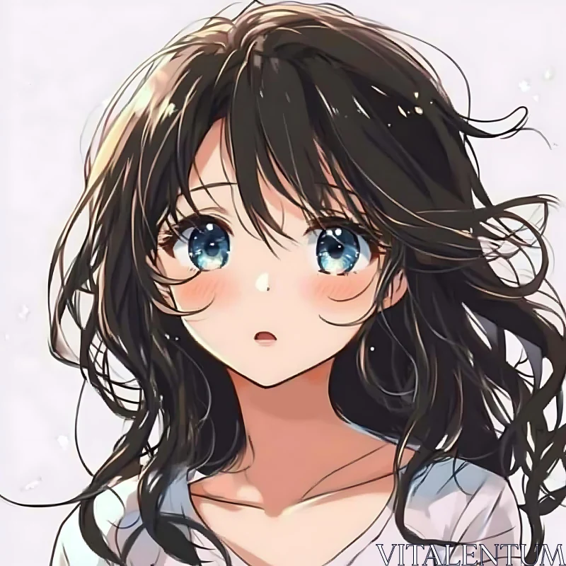 Mesmerizing Anime Portrait of a Girl AI Image