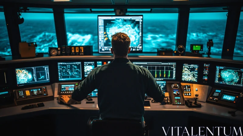 Ocean Navigation Control Center AI Image