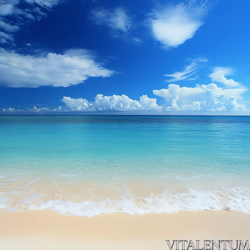 AI ART Azure Water and Blue Sky Beach View