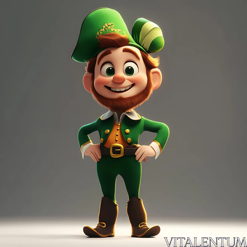 Whimsical Leprechaun Character Design AI Image