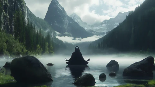 Serene Meditation in Nature's Embrace