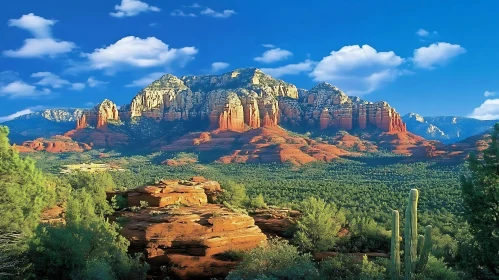 Arizona Mountain Landscape with Red Rocks