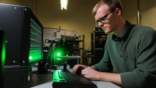 Man working on computer
