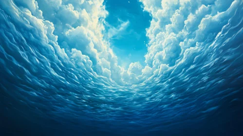 Underwater Sky Gaze: A Tranquil Scene