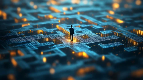 Man in Circuit Board: Future Tech