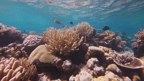 Underwater Coral Garden with Fish