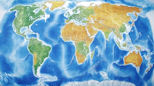 Artistic Depiction of the World Map