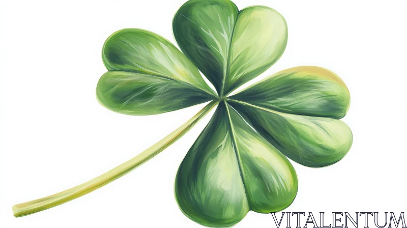 Four-Leaf Clover Symbol of Luck AI Image