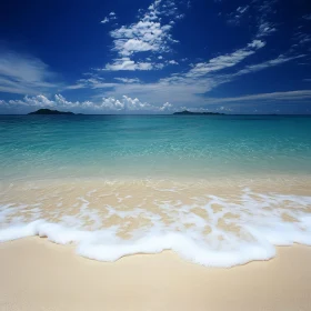 Coastal Paradise: Waves on Sandy Beach