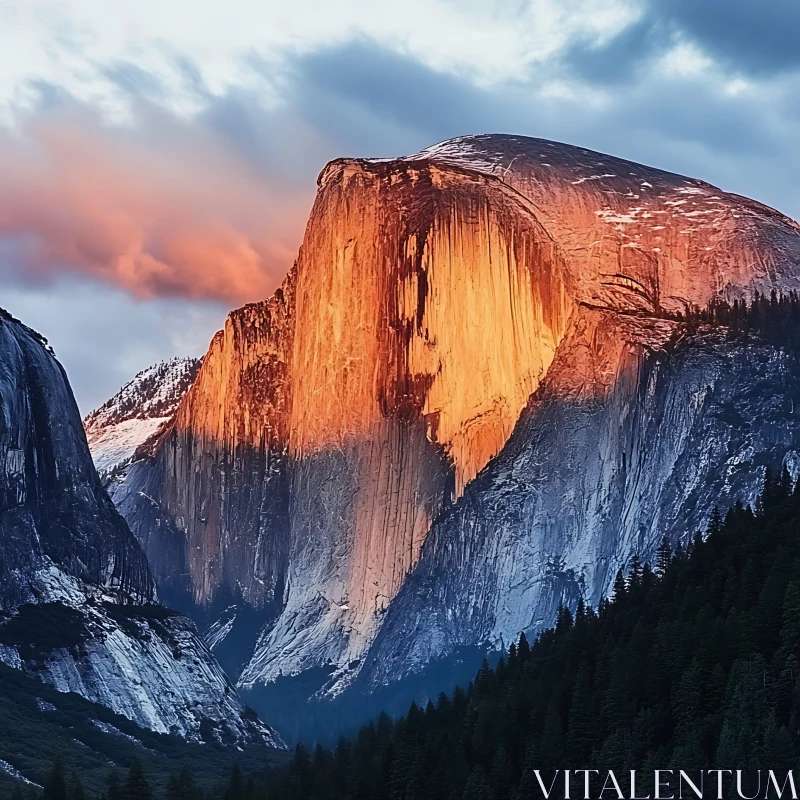 Scenic Mountain Landscape at Sunset AI Image