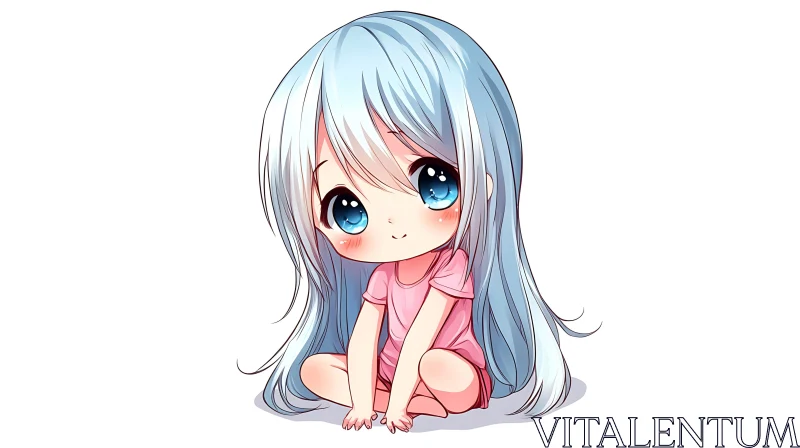 Cute Chibi Anime Character AI Image