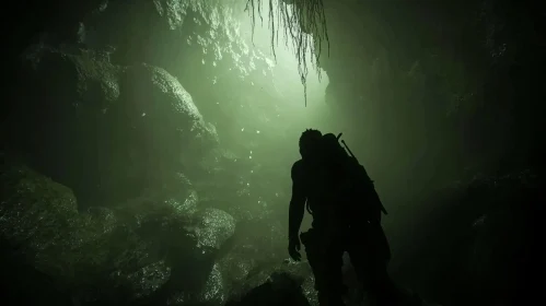 Mysterious Cave Silhouette