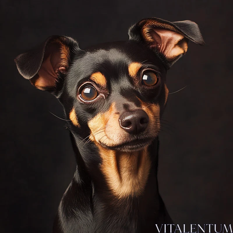 Expressive Dog Portrait AI Image