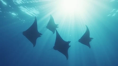 Underwater Ballet of Manta Rays