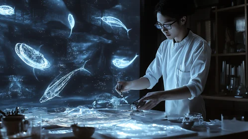 Man and Glowing Fish: A Science Project