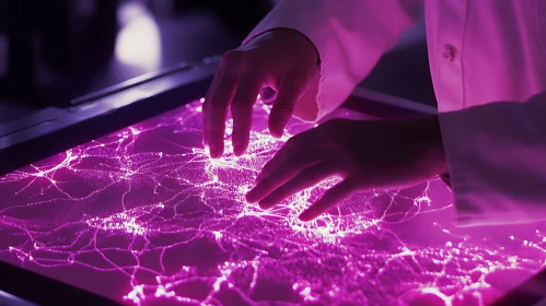 Futuristic Touchscreen Interaction Display