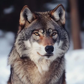 Winter Wolf Close-Up