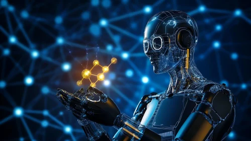 AI Robot with Molecular Structure