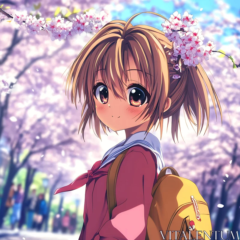 AI ART Cherry Blossom Anime Scene