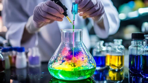 Laboratory Experiment with Colorful Liquids