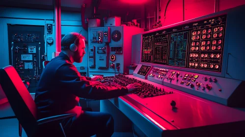 Man at Control Panel