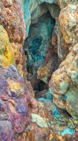 Geologically Rich and Vividly Colored Cave Rocks