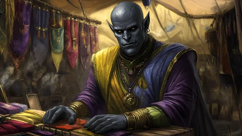 Fantasy Dark Elf Character Portrait