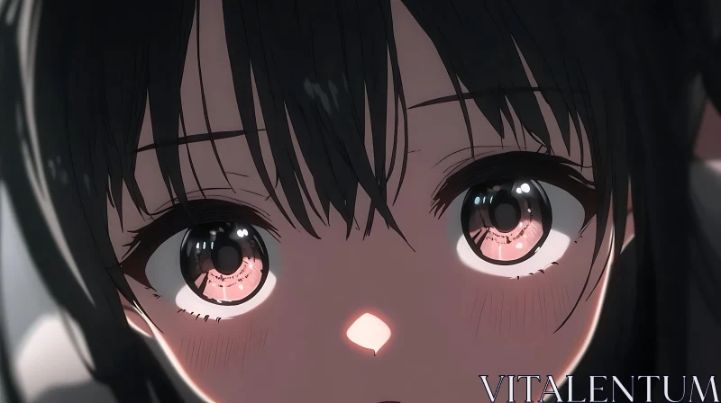 Anime Eyes Close-Up with Detailed Expression AI Image