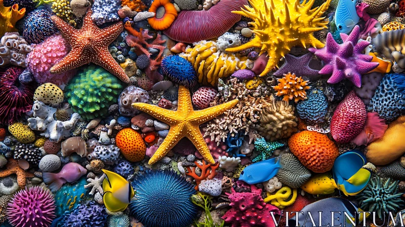 AI ART Underwater World: A Colorful Coral Reef Scene