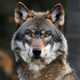 Close-up of a Wild Wolf