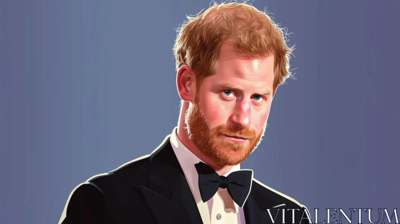 AI ART Intense Portrait of Prince Harry